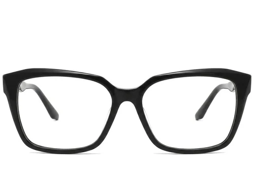Lunettes rectangulaires en acétate noir #BS2425-1479