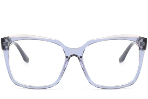 Lunettes rectangulaires en acétate bleu #BS2425-1480
