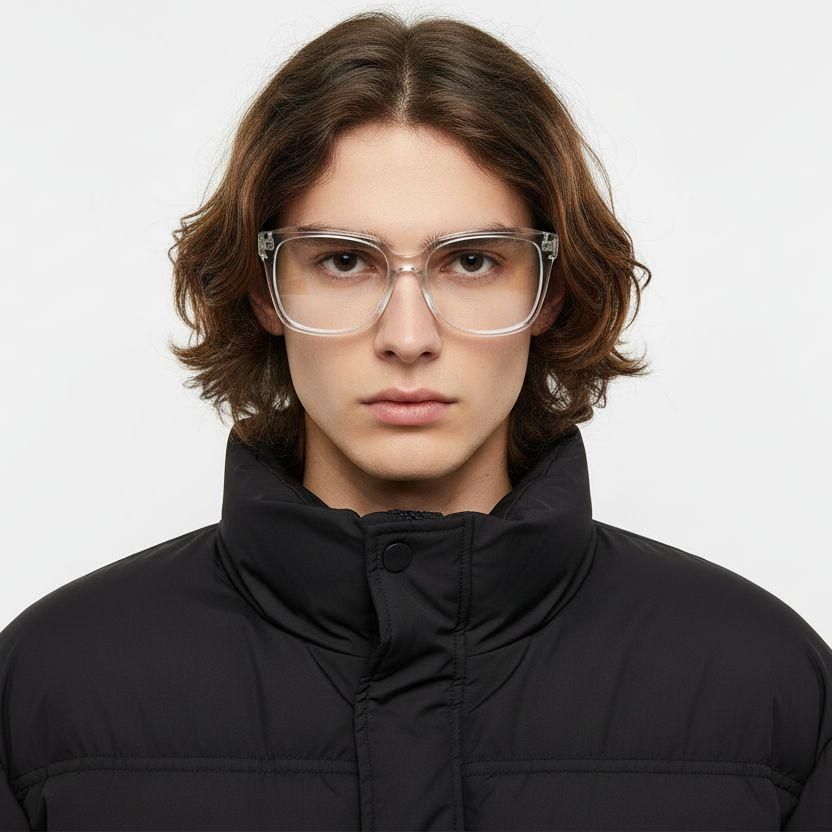 Rectangular Grey Acetate Glasses #BS2425-1482