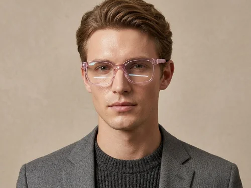 Lunettes rectangulaires en acétate rose #BS2425-1483