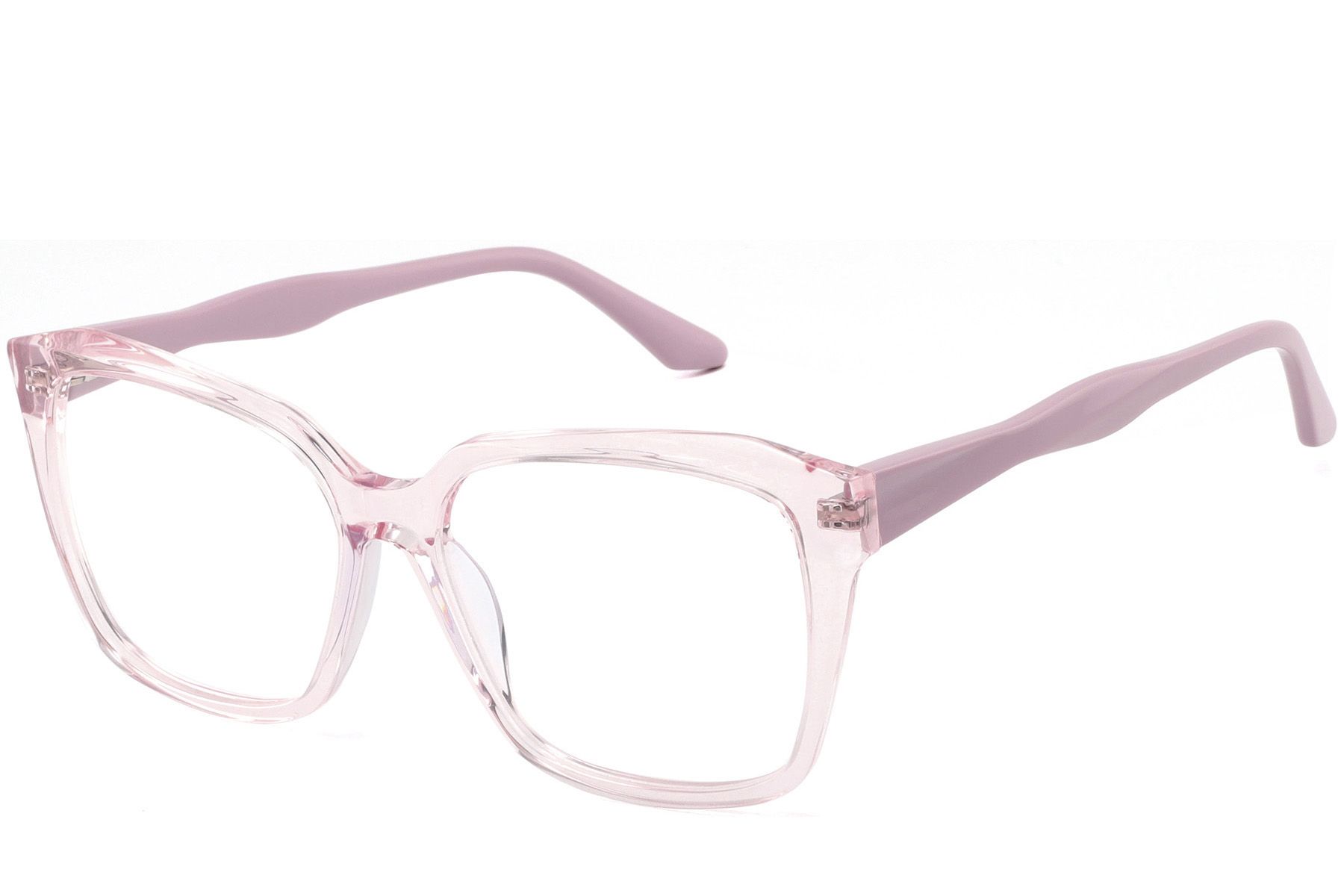 Rectangular Pink Acetate Glasses #BS2425-1483