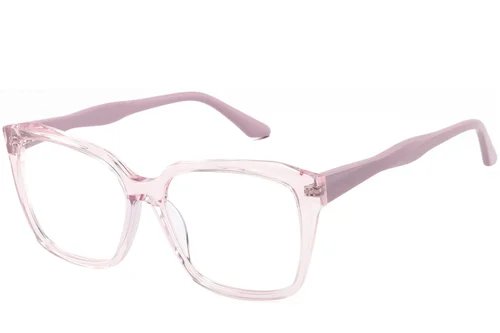 Lunettes rectangulaires en acétate rose #BS2425-1483