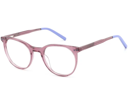 Gafas ovaladas de acetato rosa #BS2425-1492