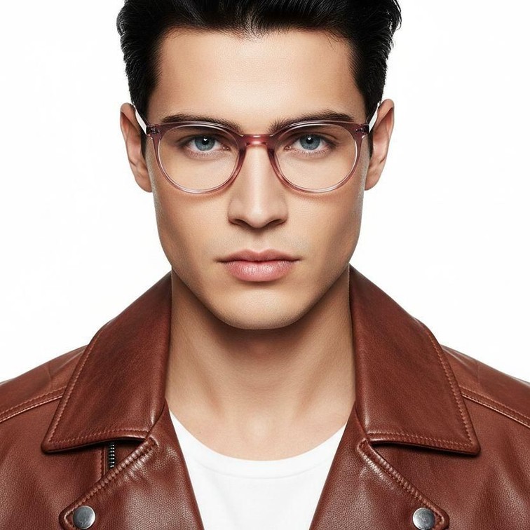 Ovale rosa Acetatbrille #BS2425-1492