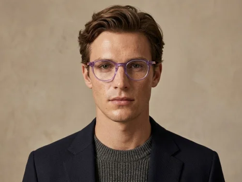 Lunettes ovales en acétate violet #BS2425-1493