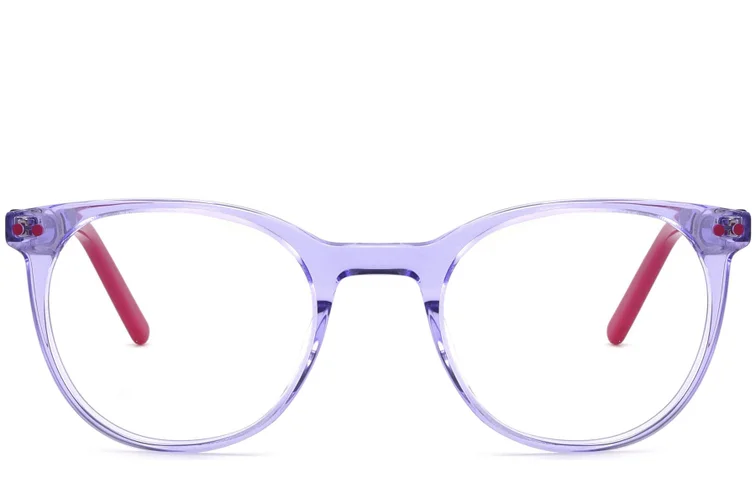 Oval Purple Acetate Glasses #BS2425-1493