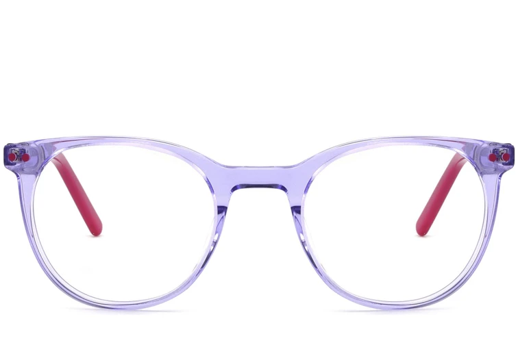 Gafas ovaladas de acetato morado #BS2425-1493
