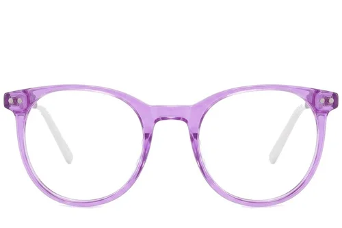 Lunettes ovales en acétate violet #BS2425-1494