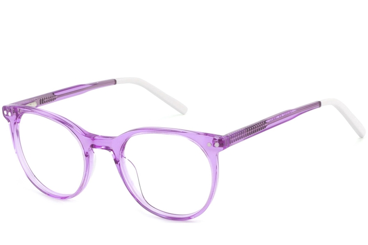 Gafas ovaladas de acetato morado #BS2425-1494