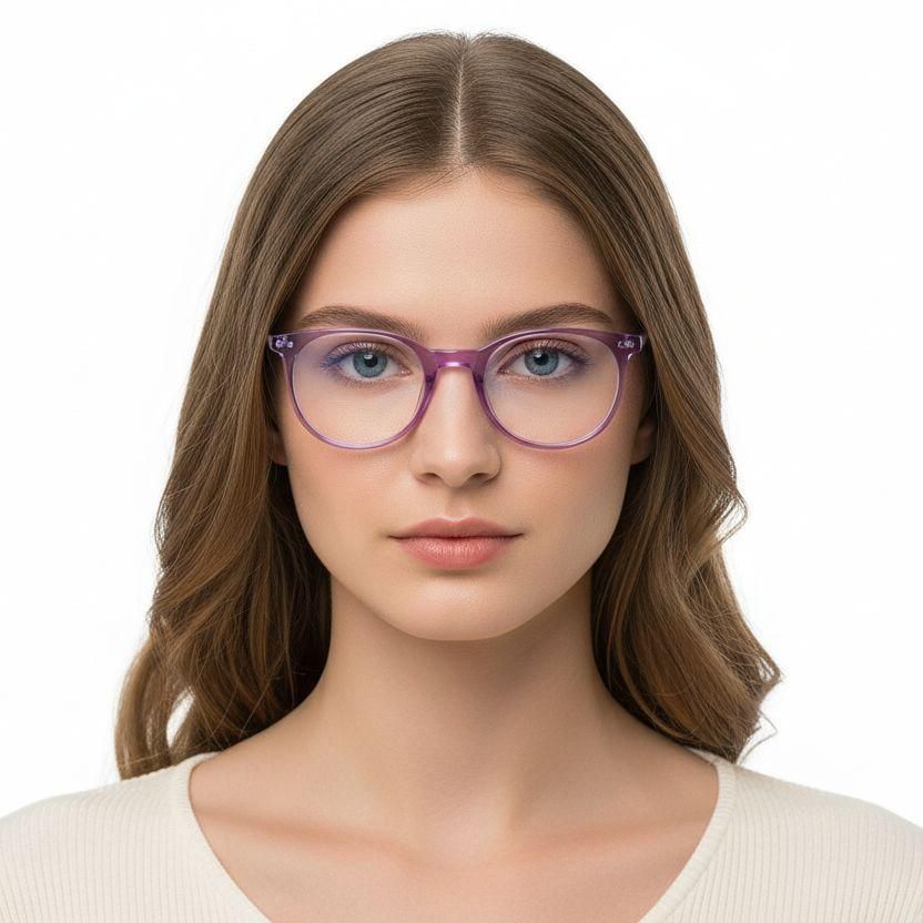 Oval Purple Acetate Glasses #BS2425-1494