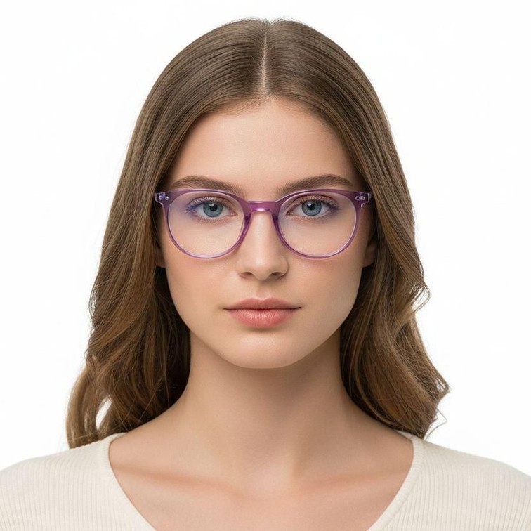 Gafas ovaladas de acetato morado #BS2425-1494