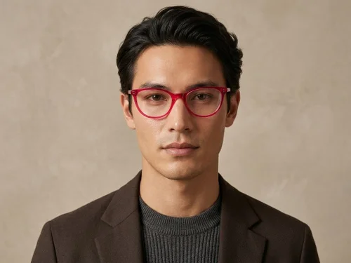 Lunettes papillon en acétate rouge #BS2425-1495
