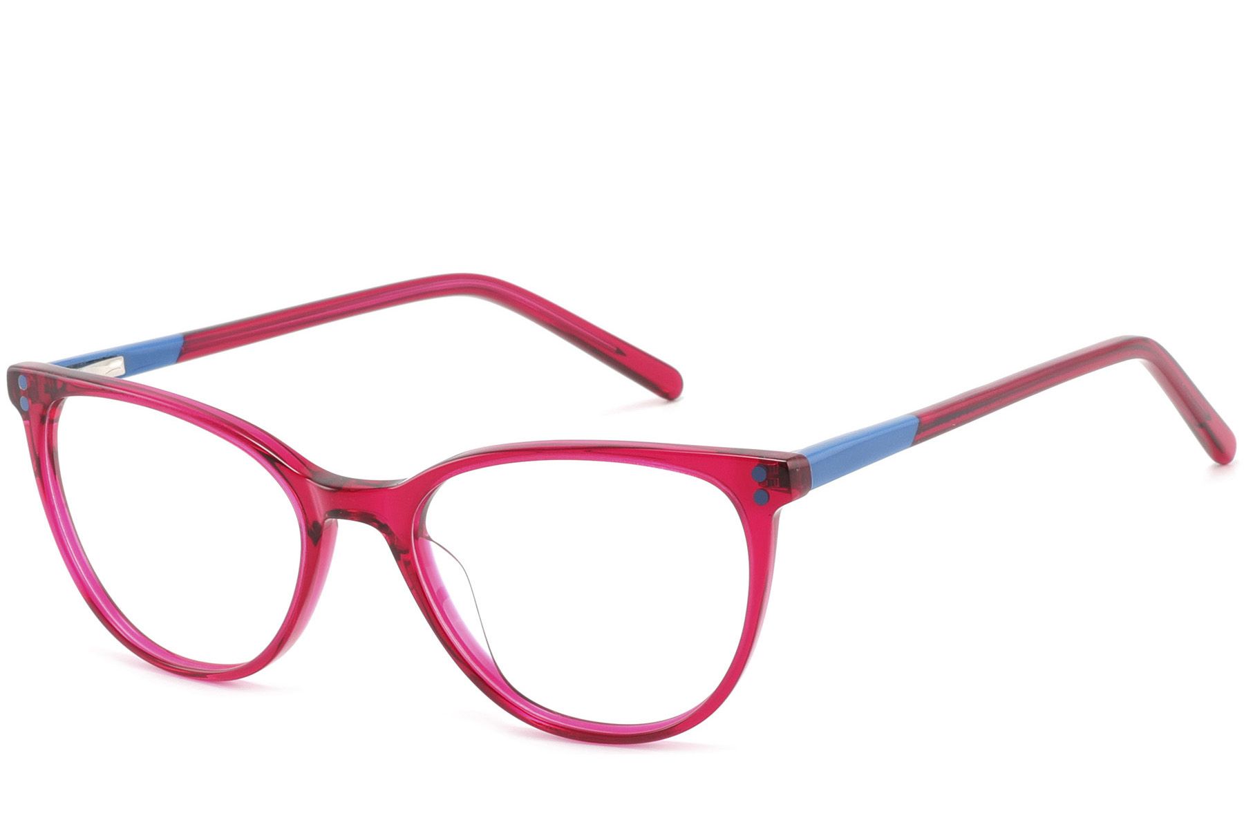 Gafas de acetato rojo mariposa #BS2425-1495