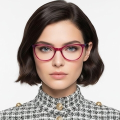Gafas de acetato rojo mariposa #BS2425-1495
