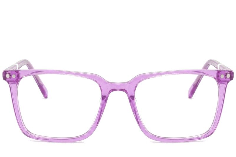 Rectangular Purple Acetate Glasses #BS2425-1500