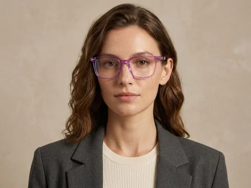Lunettes rectangulaires en acétate violet #BS2425-1500