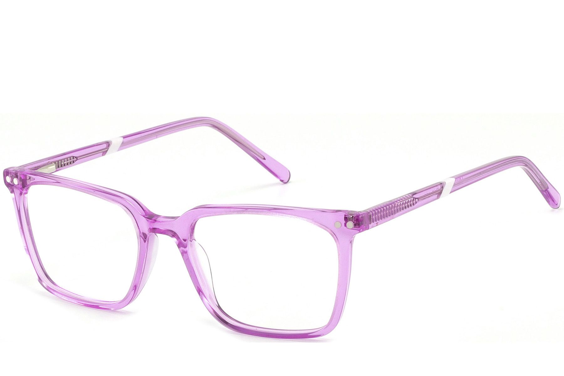 Rectangular Purple Acetate Glasses #BS2425-1500