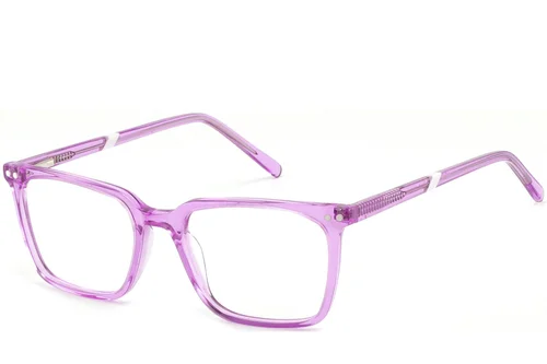 Lunettes rectangulaires en acétate violet #BS2425-1500