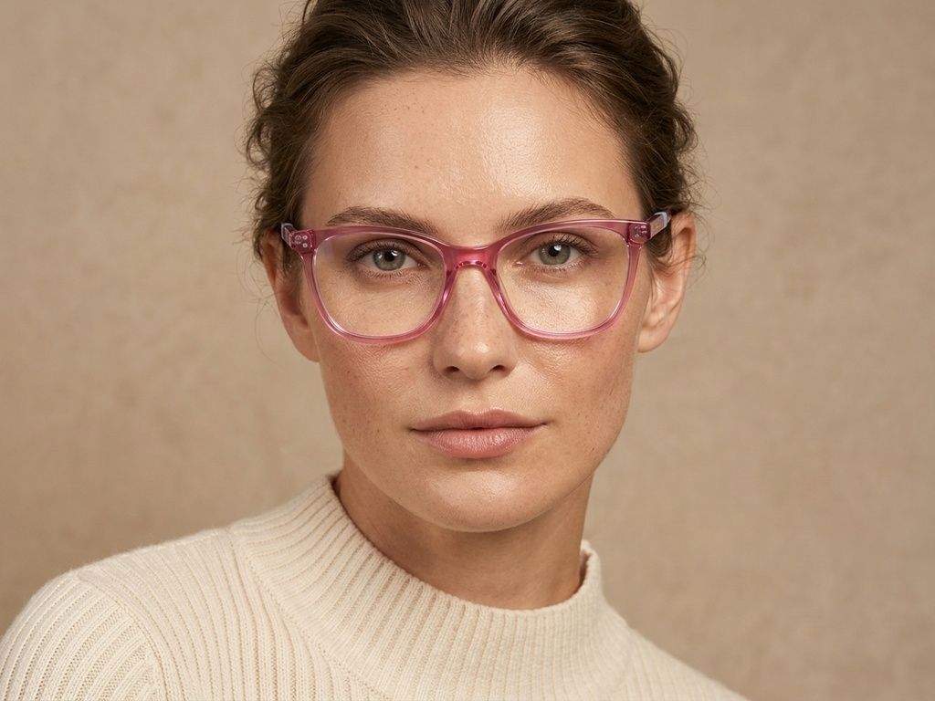 Occhiali in acetato rosso farfalla #BS2425-1502