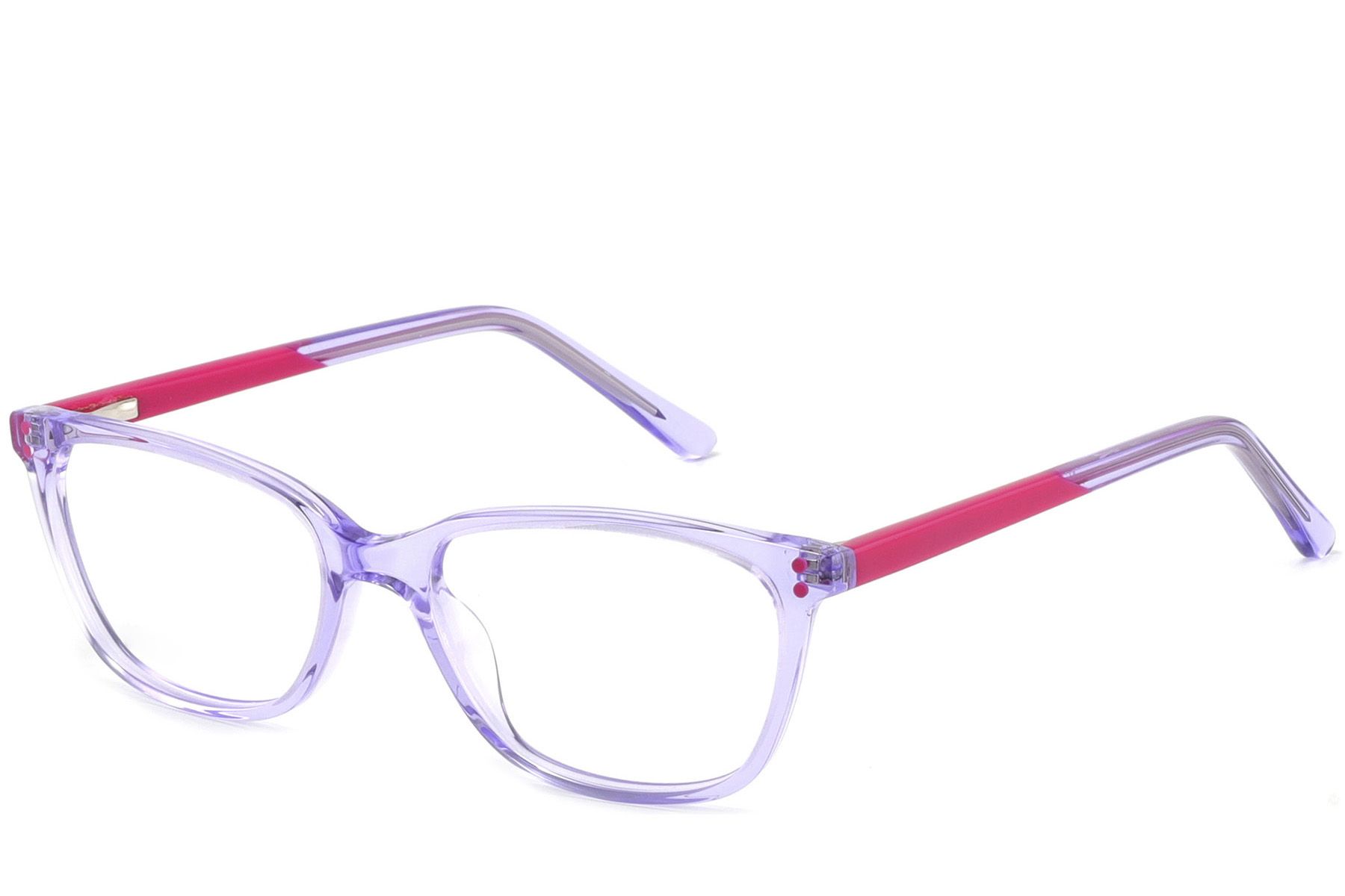 Rechteckige violette Acetatgläser #BS2425-1509