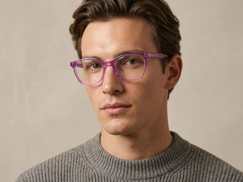 Lunettes rectangulaires en acétate violet #BS2425-1510