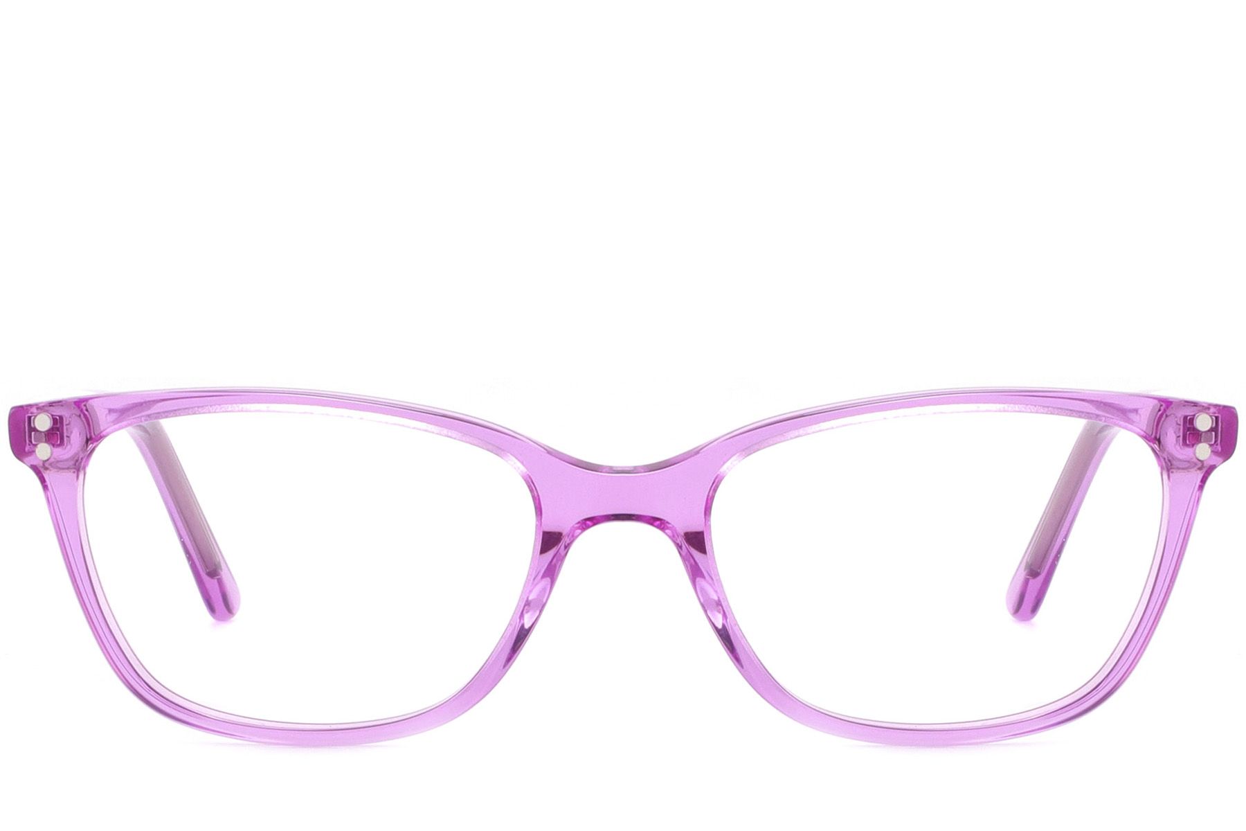 Rectangular Purple Acetate Glasses #BS2425-1510