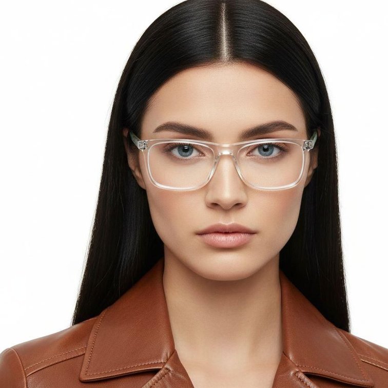 Lunettes d'aviateur en acétate transparent #BS2425-1514