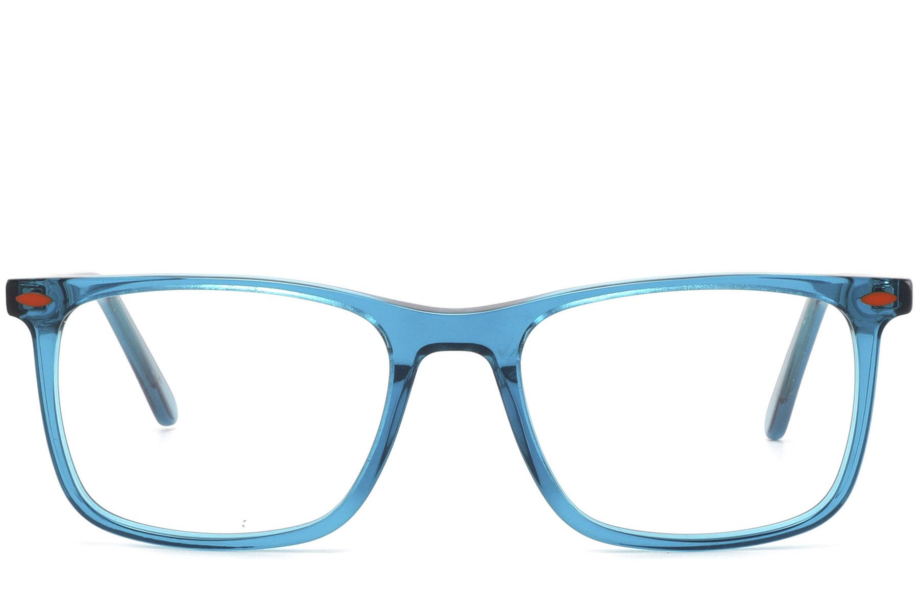 Gafas rectangulares de acetato azul #BS2425-1515