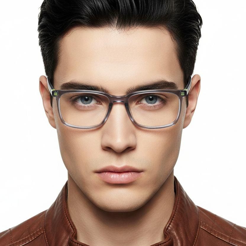 Rectangular Grey Acetate Glasses #BS2425-1518