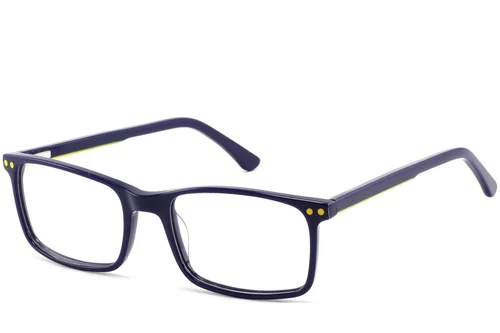 Lunettes rectangulaires en acétate bleu #BS2425-1523