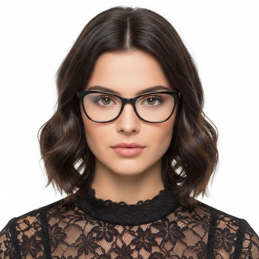 Butterfly Black Acetate Glasses #BS2425-1529