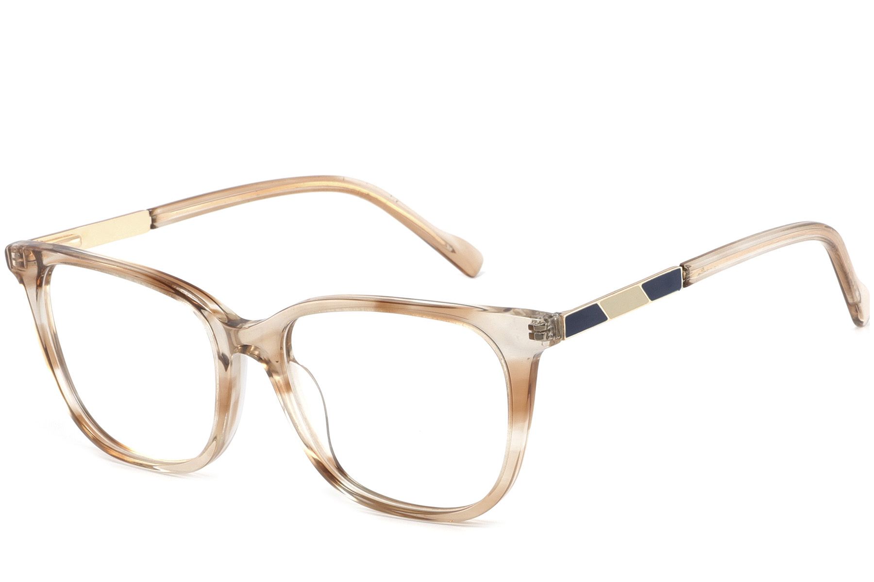 Rectangular Yellow Acetate Glasses #BS2425-1536