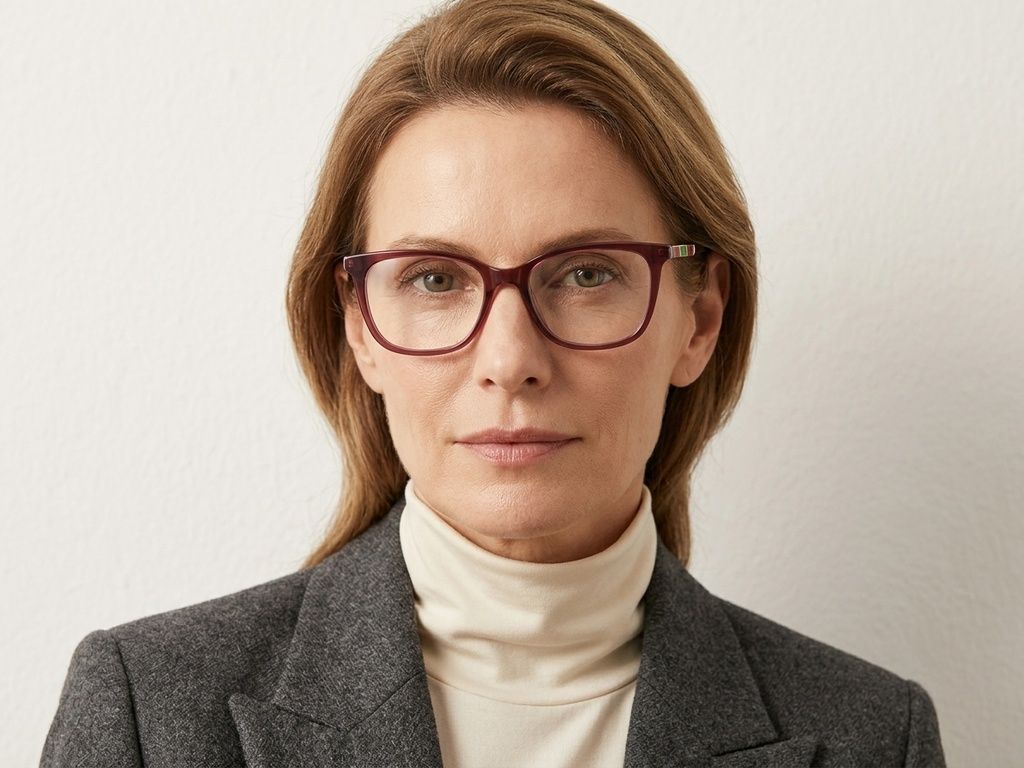 Rectangular Brown Acetate Glasses #BS2425-1537