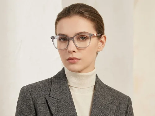 Lunettes rectangulaires en acétate violet #BS2425-1538