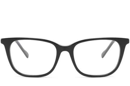 Lunettes rectangulaires en acétate noir #BS2425-1539
