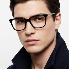 Gafas rectangulares de acetato negro #BS2425-1539