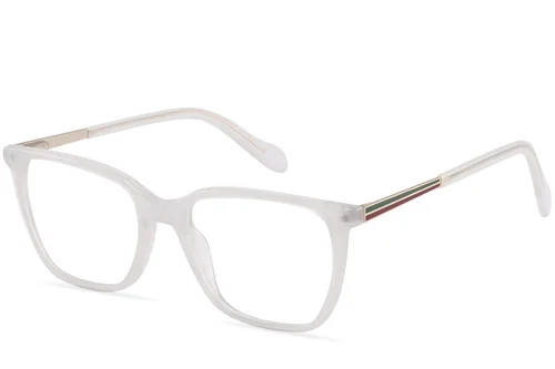 Verres rectangulaires en acétate transparent #BS2425-1540