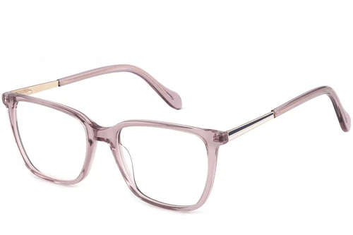 Rectangular Pink Acetate Glasses #BS2425-1541