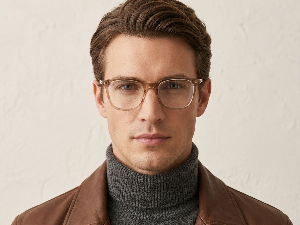 Rectangular Yellow Acetate Glasses #BS2425-1542