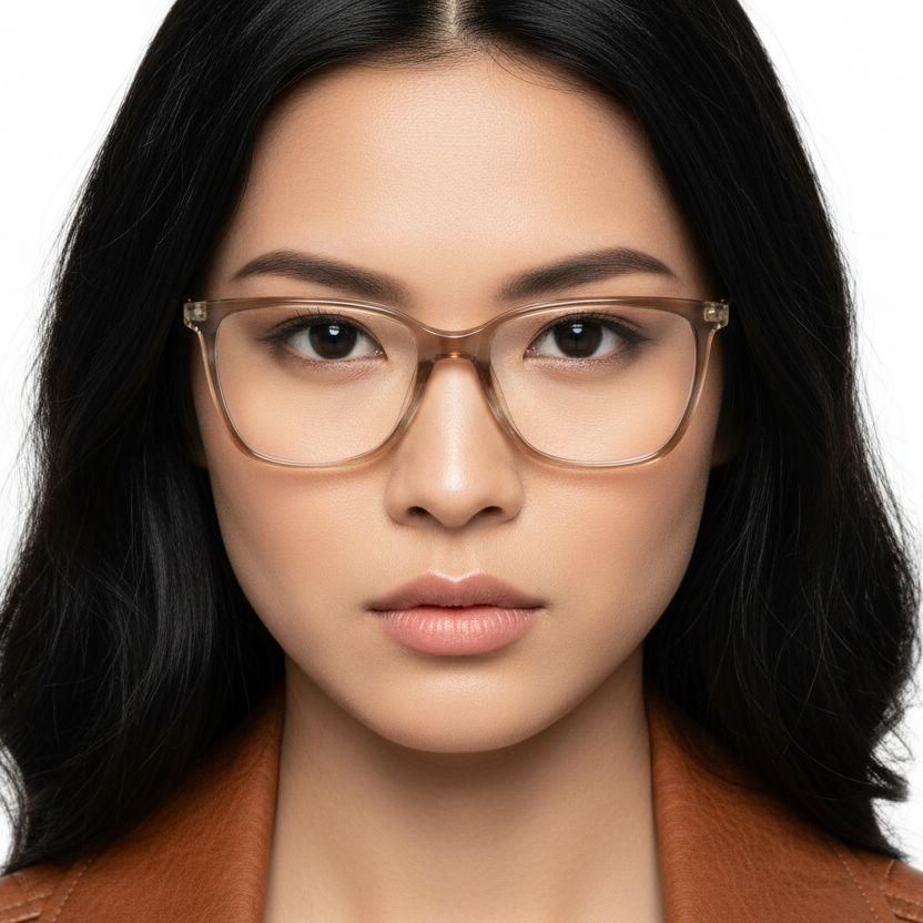 Rectangular Yellow Acetate Glasses #BS2425-1542