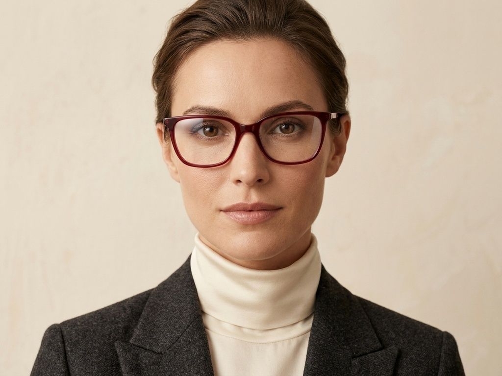 Rectangular Brown Acetate Glasses #BS2425-1543
