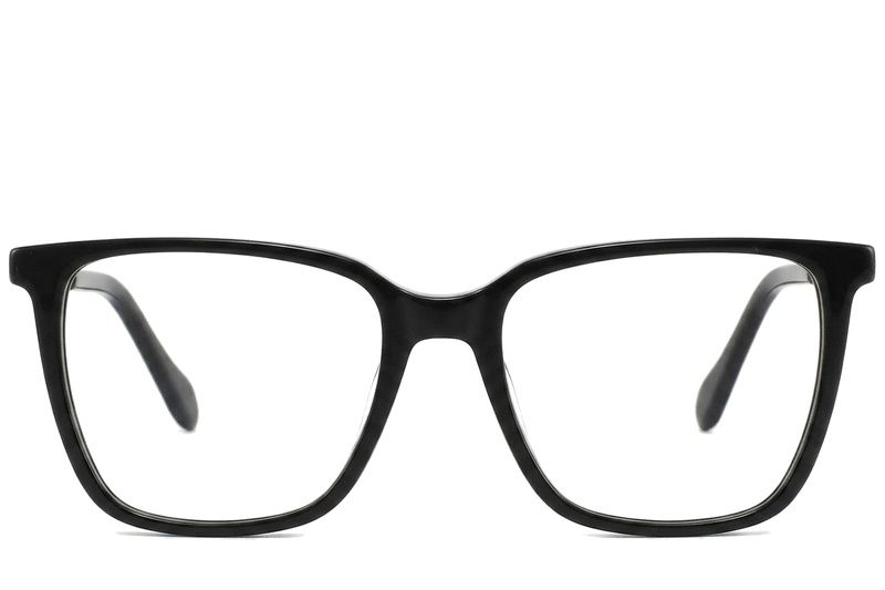 Rectangular Black Acetate Glasses #BS2425-1545