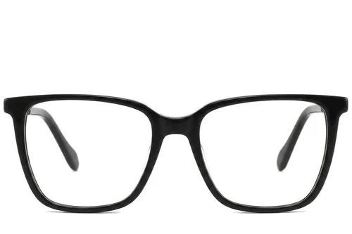 Lunettes rectangulaires en acétate noir #BS2425-1545