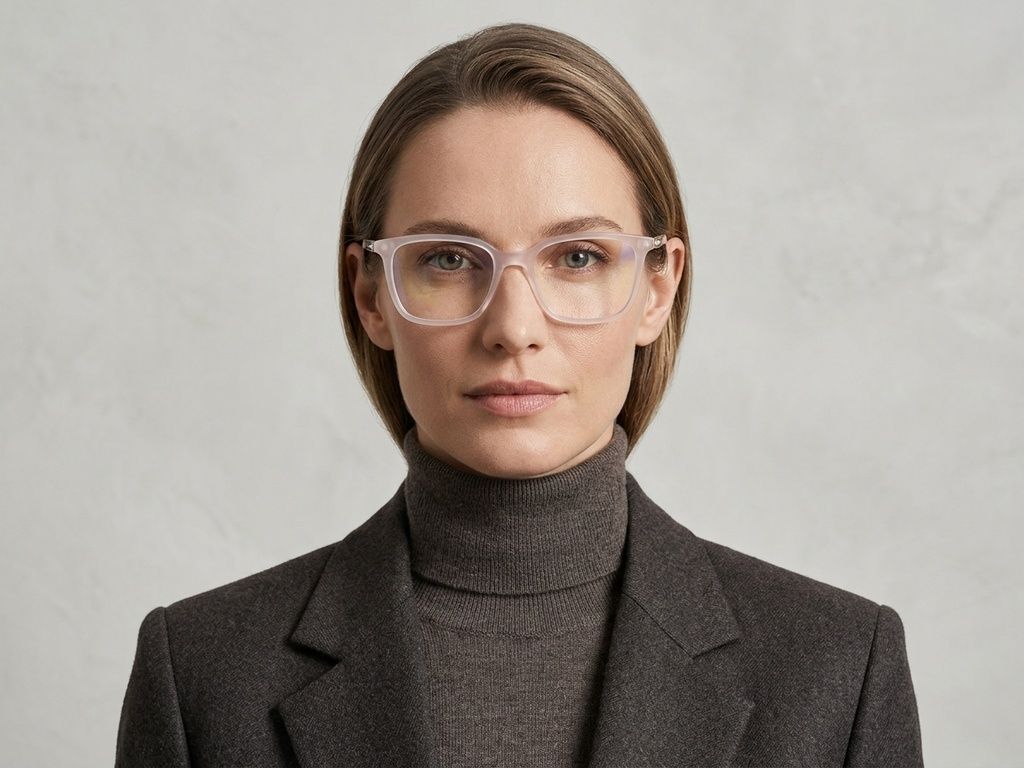 Gafas rectangulares de acetato transparente #BS2425-1553