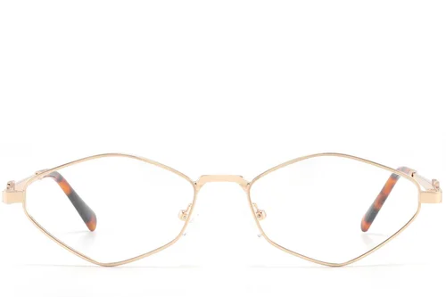 Lunettes géométriques en métal doré #BS2425-1554