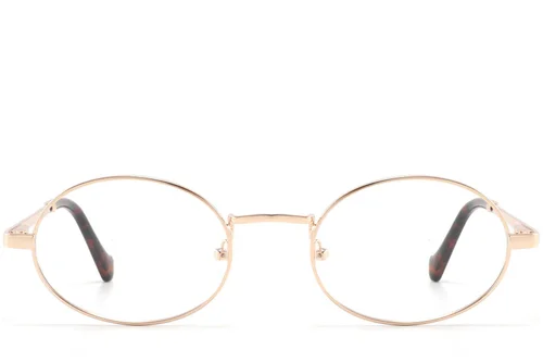 Lunettes ovales en métal doré #BS2425-1558
