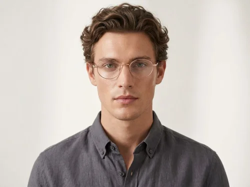Lunettes ovales en métal doré #BS2425-1561