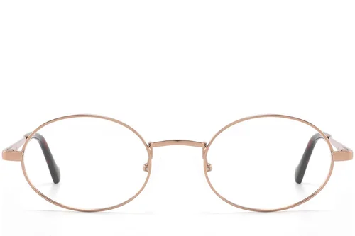 Lunettes ovales en métal doré #BS2425-1561