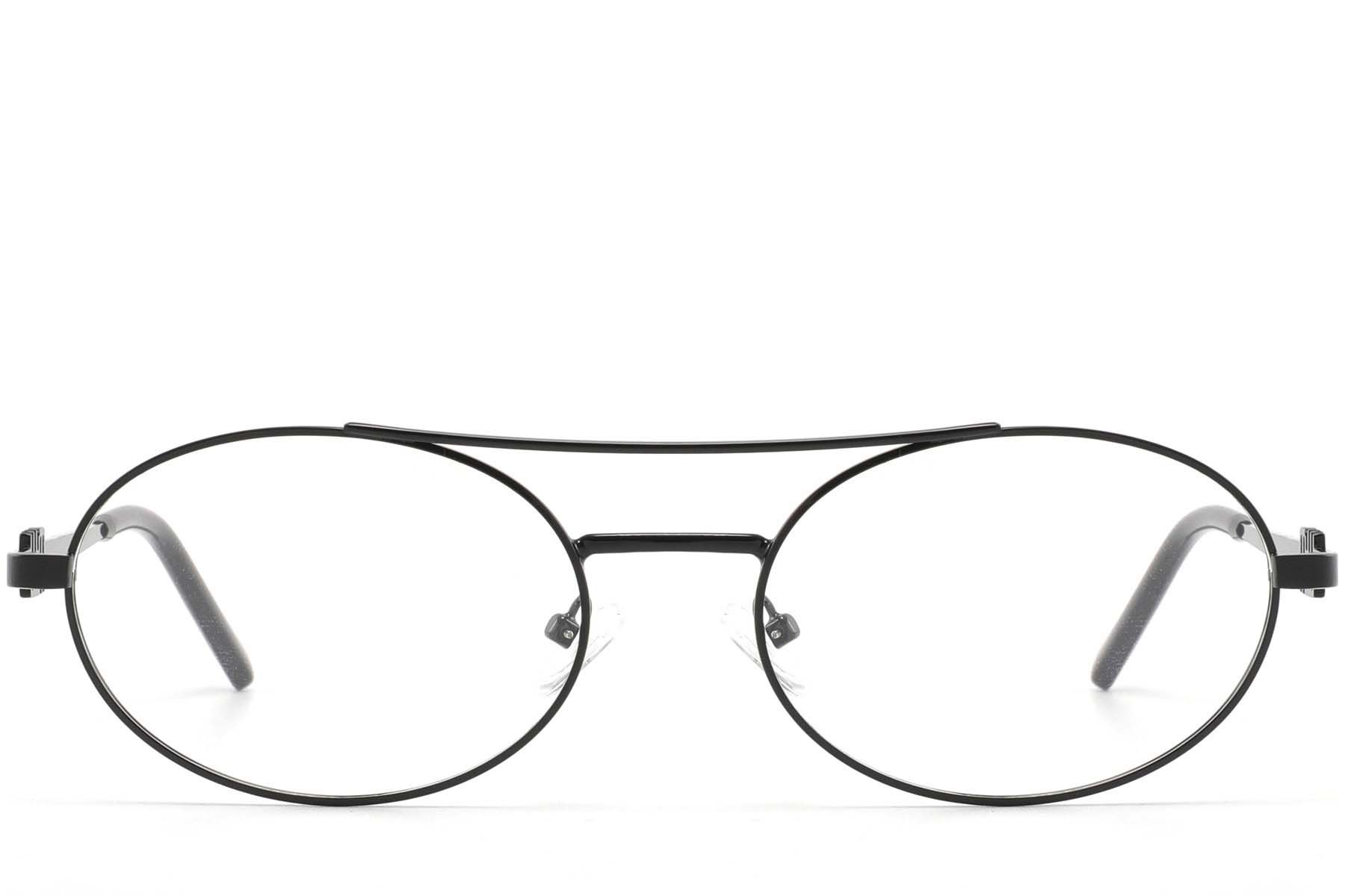 Aviator Black Metal Glasses #BS2425-1563