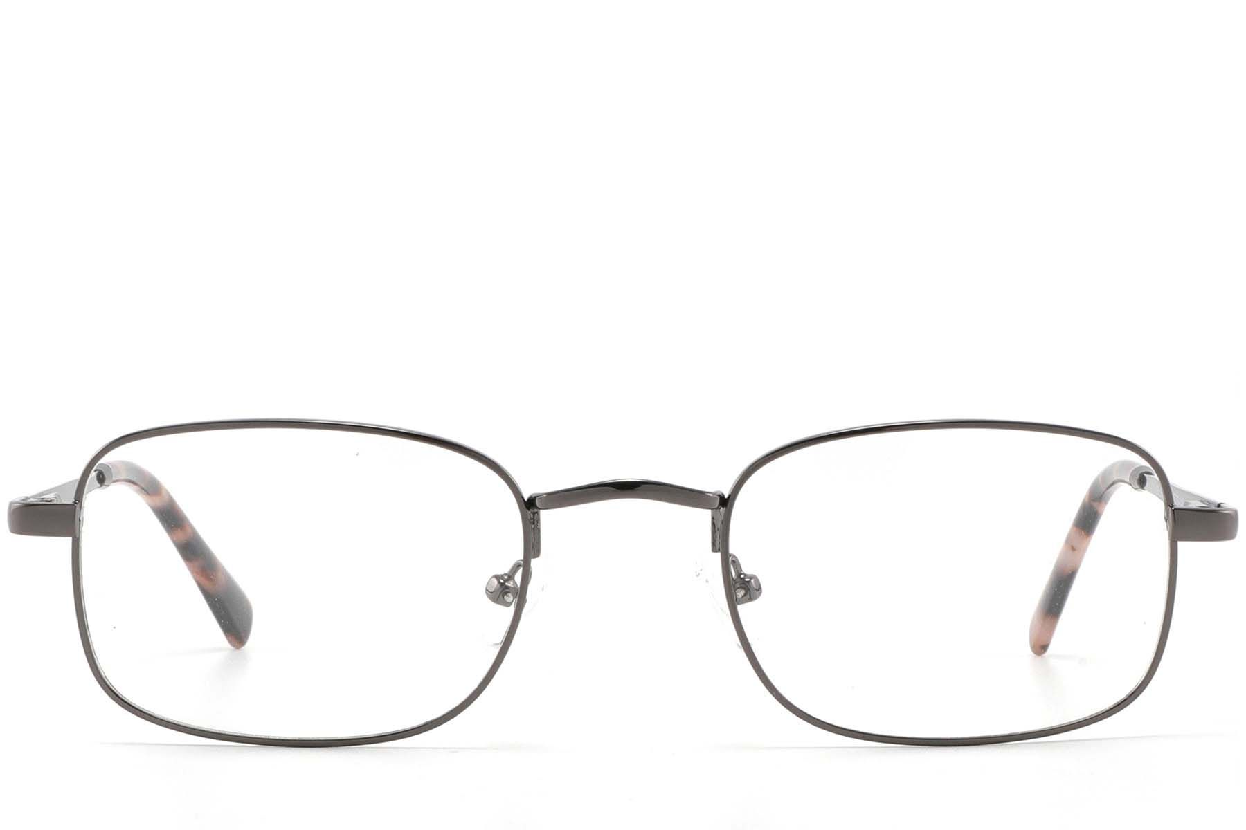 Rectangular Grey Metal Glasses #BS2425-1569